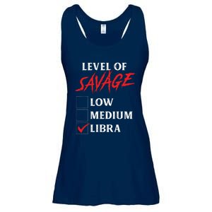 Level Of Savage Libra Shirts Funny Zodiac Queen King Ladies Essential Flowy Tank