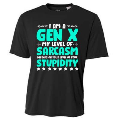 Level Of Sarcasm Humor Generation X Funny Gen X Cooling Performance Crew T-Shirt