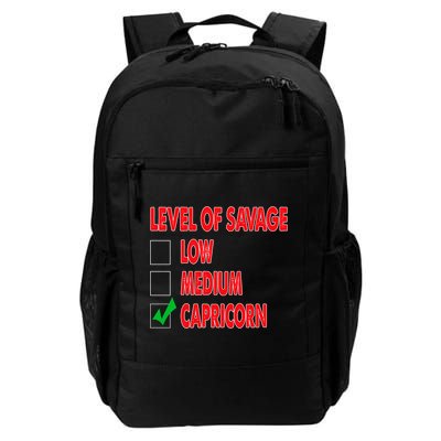 Level Of Savage Capricorn Astrology Meaningful Gift Backpack