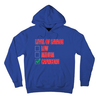 Level Of Savage Capricorn Astrology Meaningful Gift Hoodie