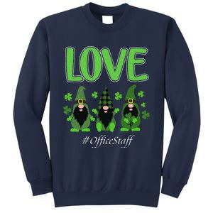 Love Office Staff Gnome Shamrock Saint Patrick's Day Sweatshirt