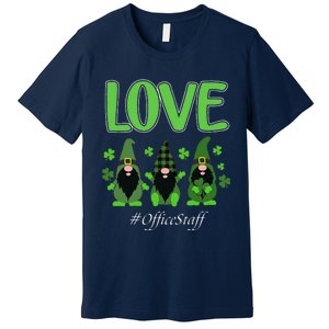 Love Office Staff Gnome Shamrock Saint Patrick's Day Premium T-Shirt