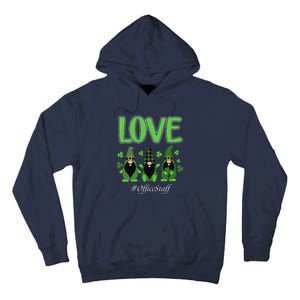 Love Office Staff Gnome Shamrock Saint Patrick's Day Tall Hoodie