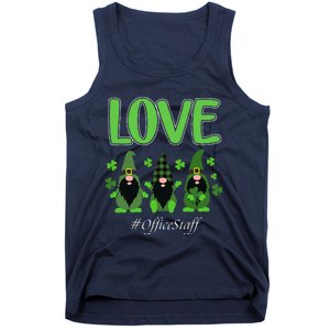 Love Office Staff Gnome Shamrock Saint Patrick's Day Tank Top