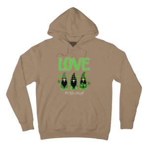 Love Office Staff Gnome Shamrock Saint Patrick's Day Hoodie