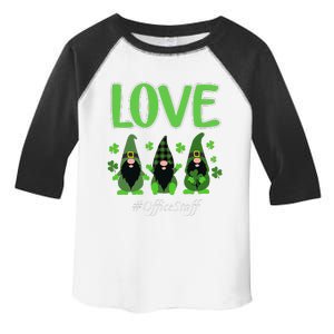 Love Office Staff Gnome Shamrock Saint Patrick's Day Toddler Fine Jersey T-Shirt