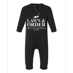 Lawn & Order Special Mowing Unit Infant Fleece One Piece