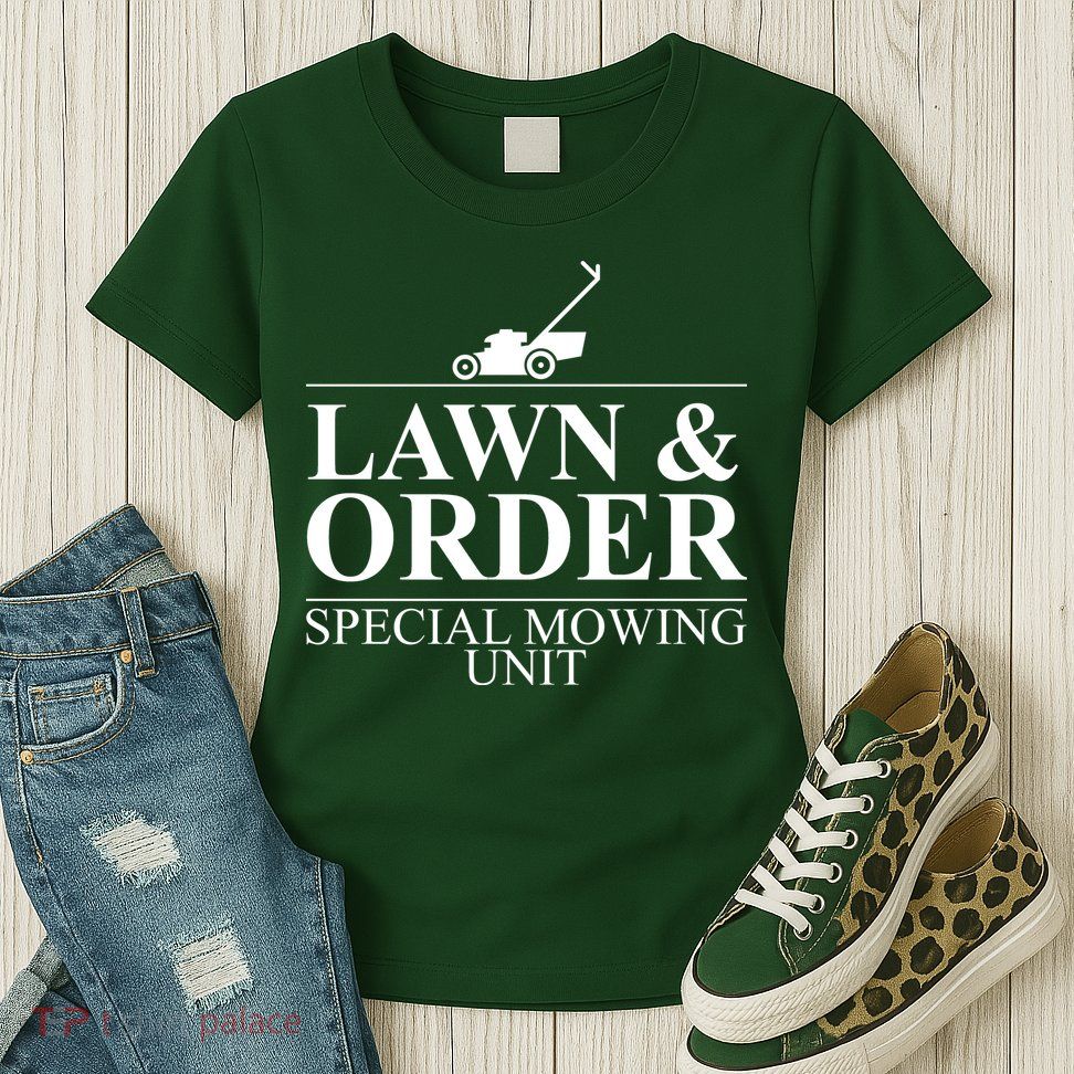 Lawn & Order Special Mowing Unit Womens T-Shirt