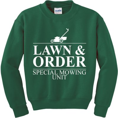 Lawn & Order Special Mowing Unit Kids Sweatshirt