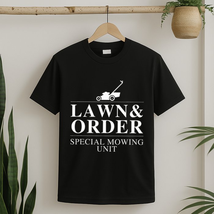 Lawn & Order Special Mowing Unit Funny Dad Joke T-Shirt