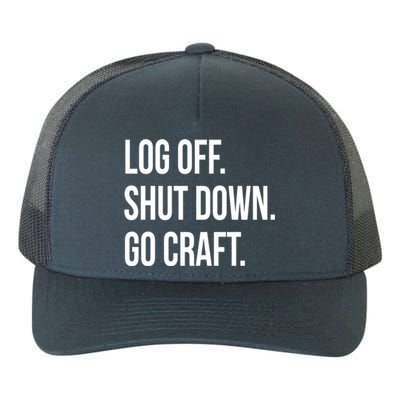 Log Off Shut Down Scrapbooking Work From Home Scrapbook Wfh Gift Yupoong Adult 5-Panel Trucker Hat