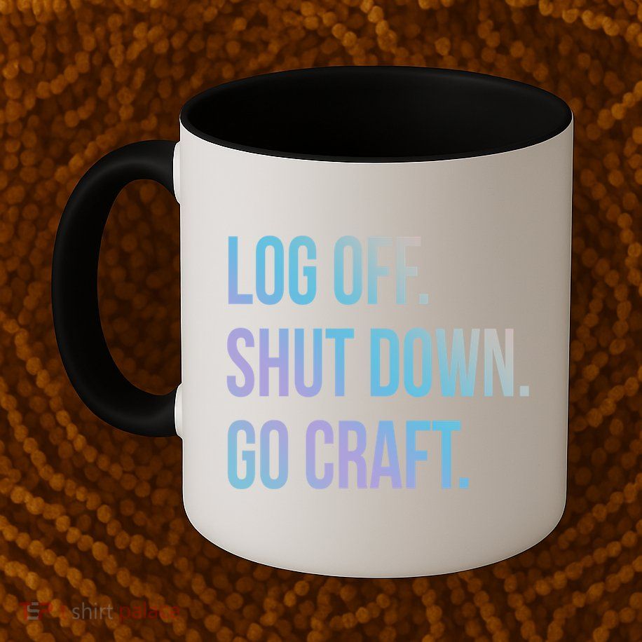 Log Off Shut Down Scrapbooking Work From Home Scrapbook Wfh Gift Mug