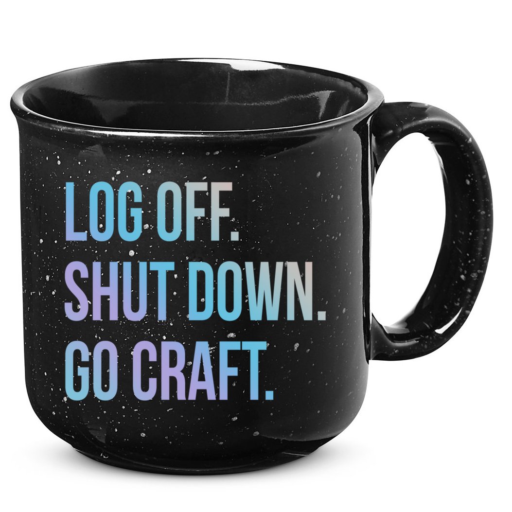 Log Off Shut Down Scrapbooking Work From Home Scrapbook Wfh Gift 15oz Campfire Ceramic Mug