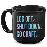 Log Off Shut Down Scrapbooking Work From Home Scrapbook Wfh Gift 15oz Campfire Ceramic Mug