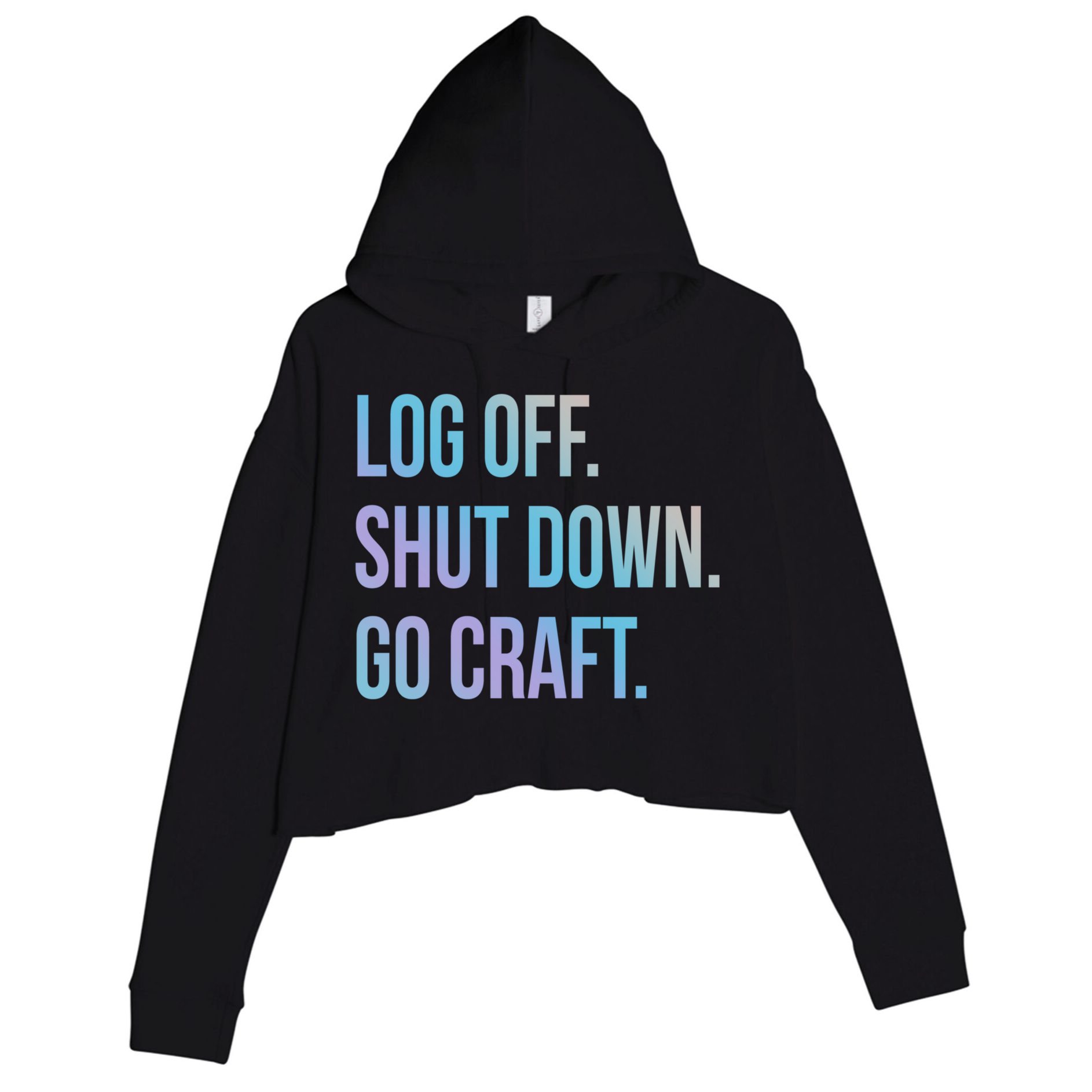 Log Off Shut Down Scrapbooking Work From Home Scrapbook Wfh Gift Crop Fleece Hoodie