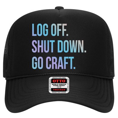 Log Off Shut Down Scrapbooking Work From Home Scrapbook Wfh Gift Trucker Hat