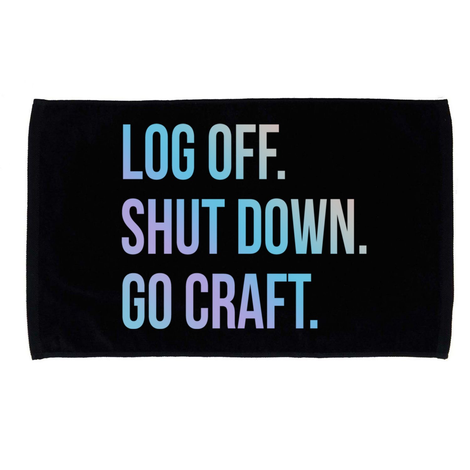 Log Off Shut Down Scrapbooking Work From Home Scrapbook Wfh Gift Microfiber Hand Towel