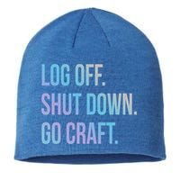 Log Off Shut Down Scrapbooking Work From Home Scrapbook Wfh Gift Sustainable Beanie