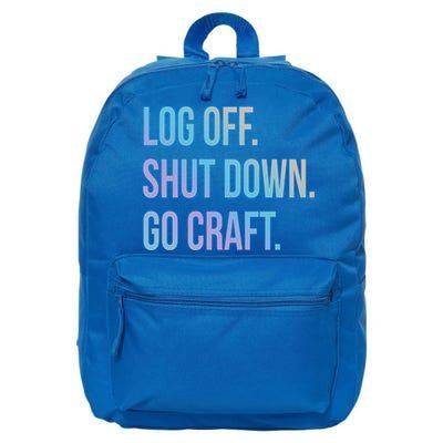 Log Off Shut Down Scrapbooking Work From Home Scrapbook Wfh Gift 16 in Basic Backpack