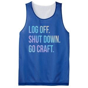 Log Off Shut Down Scrapbooking Work From Home Scrapbook Wfh Gift Mesh Reversible Basketball Jersey Tank