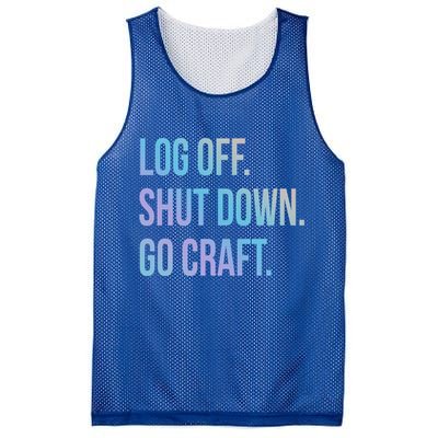 Log Off Shut Down Scrapbooking Work From Home Scrapbook Wfh Gift Mesh Reversible Basketball Jersey Tank