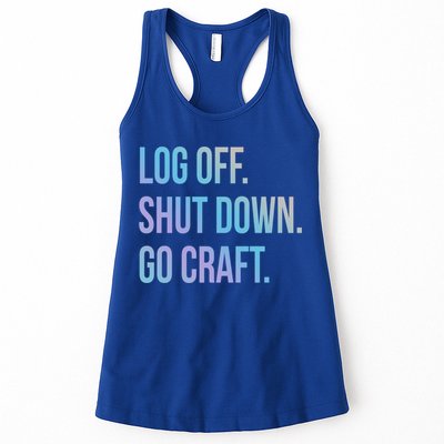 Log Off Shut Down Scrapbooking Work From Home Scrapbook Wfh Gift Womens Tank Top