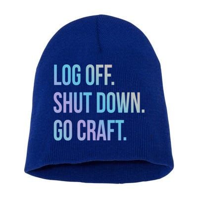 Log Off Shut Down Scrapbooking Work From Home Scrapbook Wfh Gift Short Acrylic Beanie
