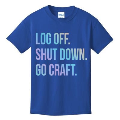Log Off Shut Down Scrapbooking Work From Home Scrapbook Wfh Gift Kids T-Shirt