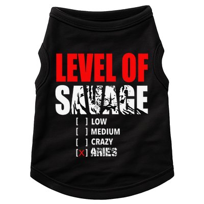 Level Of Savage Low Medium Aries Beast Animal Mode Doggie Tank