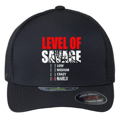 Level Of Savage Low Medium Aries Beast Animal Mode Flexfit Unipanel Trucker Cap