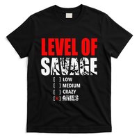 Level Of Savage Low Medium Aries Beast Animal Mode T-Shirt