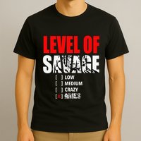 Level Of Savage Low Medium Aries Beast Animal Mode T-Shirt