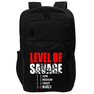 Level Of Savage Low Medium Aries Beast Animal Mode Impact Tech Backpack