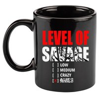 Level Of Savage Low Medium Aries Beast Animal Mode 11oz C Handle Ceramic Mug