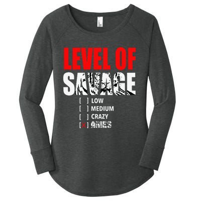 Level Of Savage Low Medium Aries Beast Animal Mode Women's Perfect Tri Tunic Long Sleeve Shirt