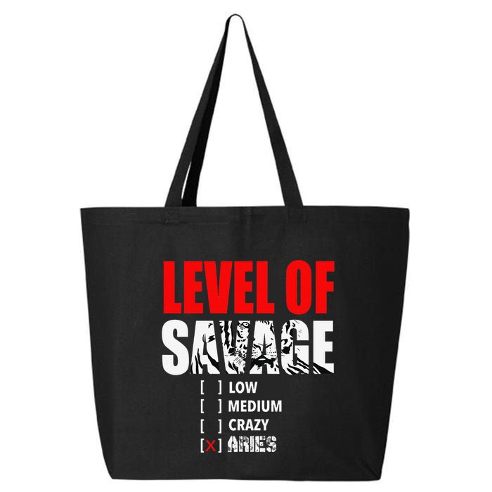Level Of Savage Low Medium Aries Beast Animal Mode 25L Jumbo Tote