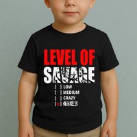Level Of Savage Low Medium Aries Beast Animal Mode Toddler T-Shirt