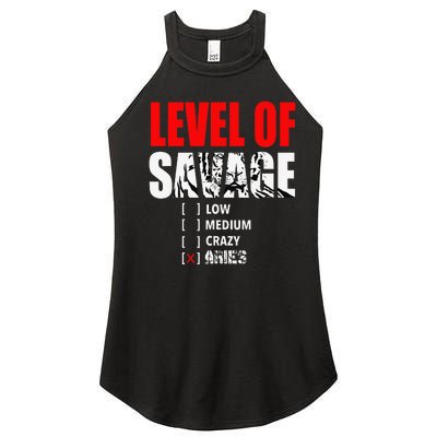 Level Of Savage Low Medium Aries Beast Animal Mode Women’s Perfect Tri Rocker Tank