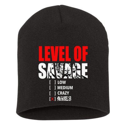 Level Of Savage Low Medium Aries Beast Animal Mode Short Acrylic Beanie