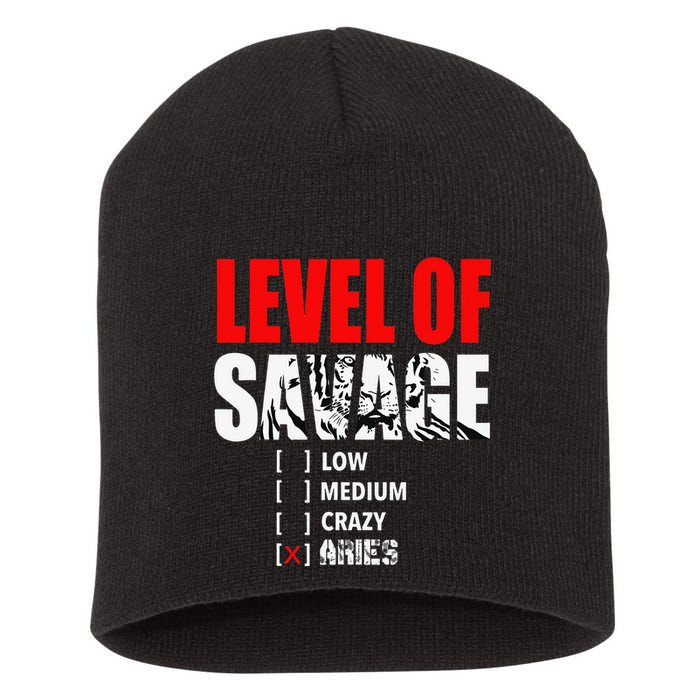 Level Of Savage Low Medium Aries Beast Animal Mode Short Acrylic Beanie