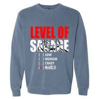 Level Of Savage Low Medium Aries Beast Animal Mode Garment-Dyed Sweatshirt