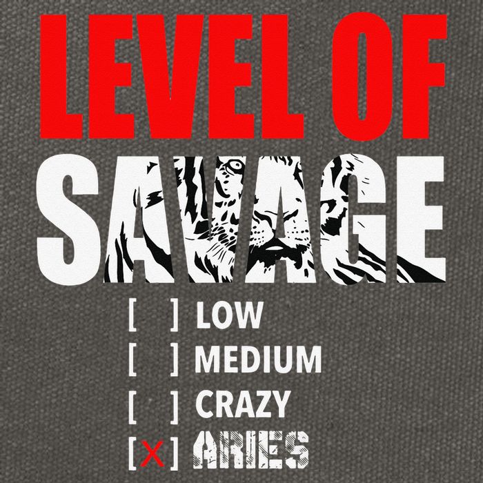 Level Of Savage Low Medium Aries Beast Animal Mode Cotton Canvas Backpack