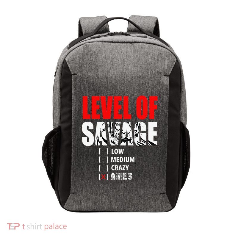 Level Of Savage Low Medium Aries Beast Animal Mode Vector Backpack