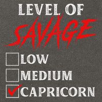 Level Of Savage Capricorn Funny Zodiac Queen King Cotton Canvas Backpack