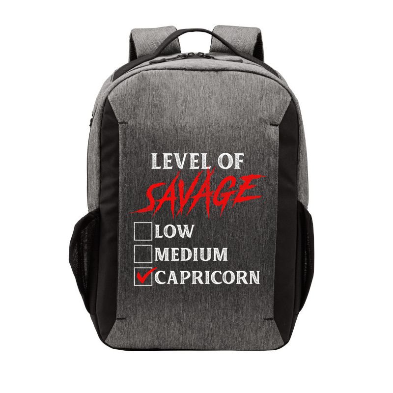 Level Of Savage Capricorn Funny Zodiac Queen King Vector Backpack