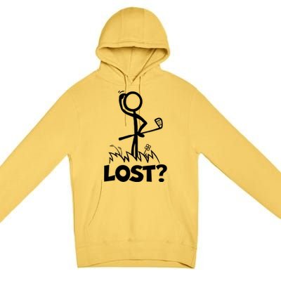 Lost Golf Ball Stickman Golfer Premium Pullover Hoodie