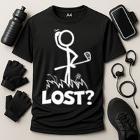 Lost Golf Ball Stickman Golfer Performance Shirt