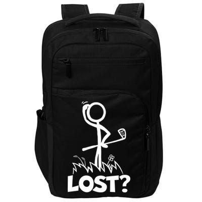 Lost Golf Ball Stickman Golfer Impact Tech Backpack