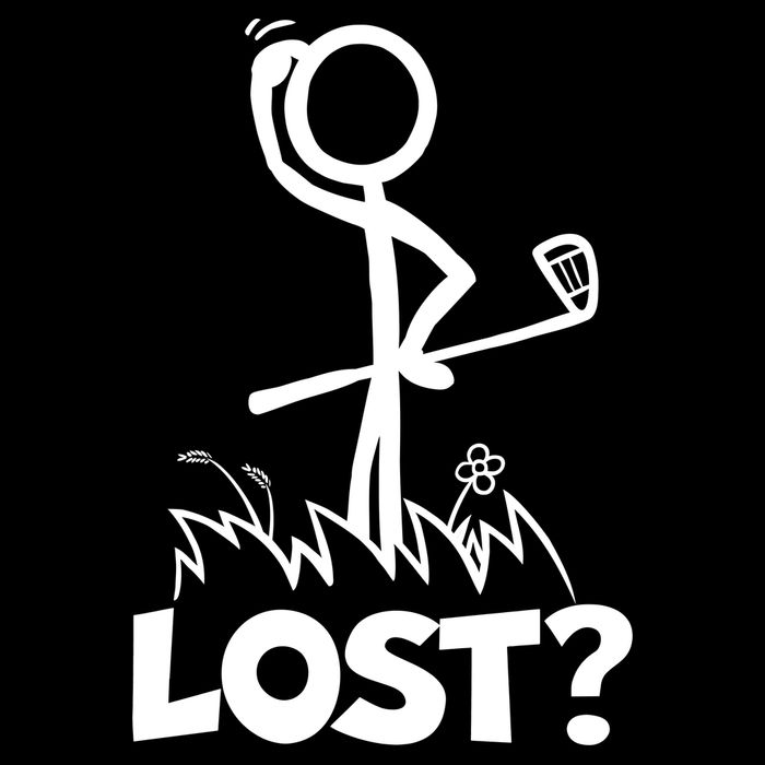 Lost Golf Ball Stickman Golfer Sustainable Bucket Hat