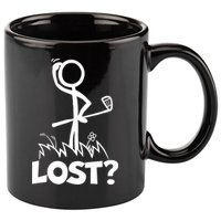 Lost Golf Ball Stickman Golfer 11oz C Handle Ceramic Mug